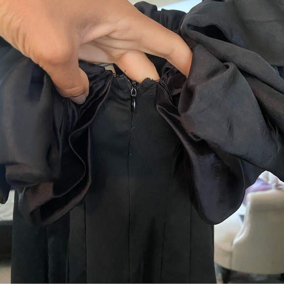 Off the shoulder puff + ruffle sleeve LBD - Picture 12 of 14